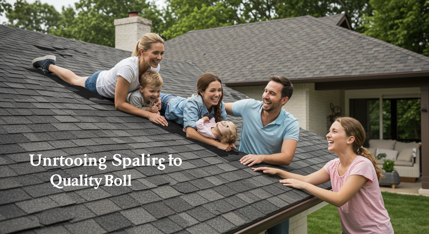 A family enjoying their home with a newly renovated roof, highlighting the importance of quality roofing.